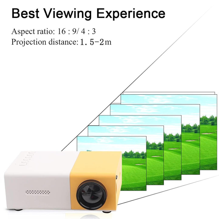Alvioni Projectors YG-300 LCD Mini Support Portable LED Projector Home Cinema_1_image